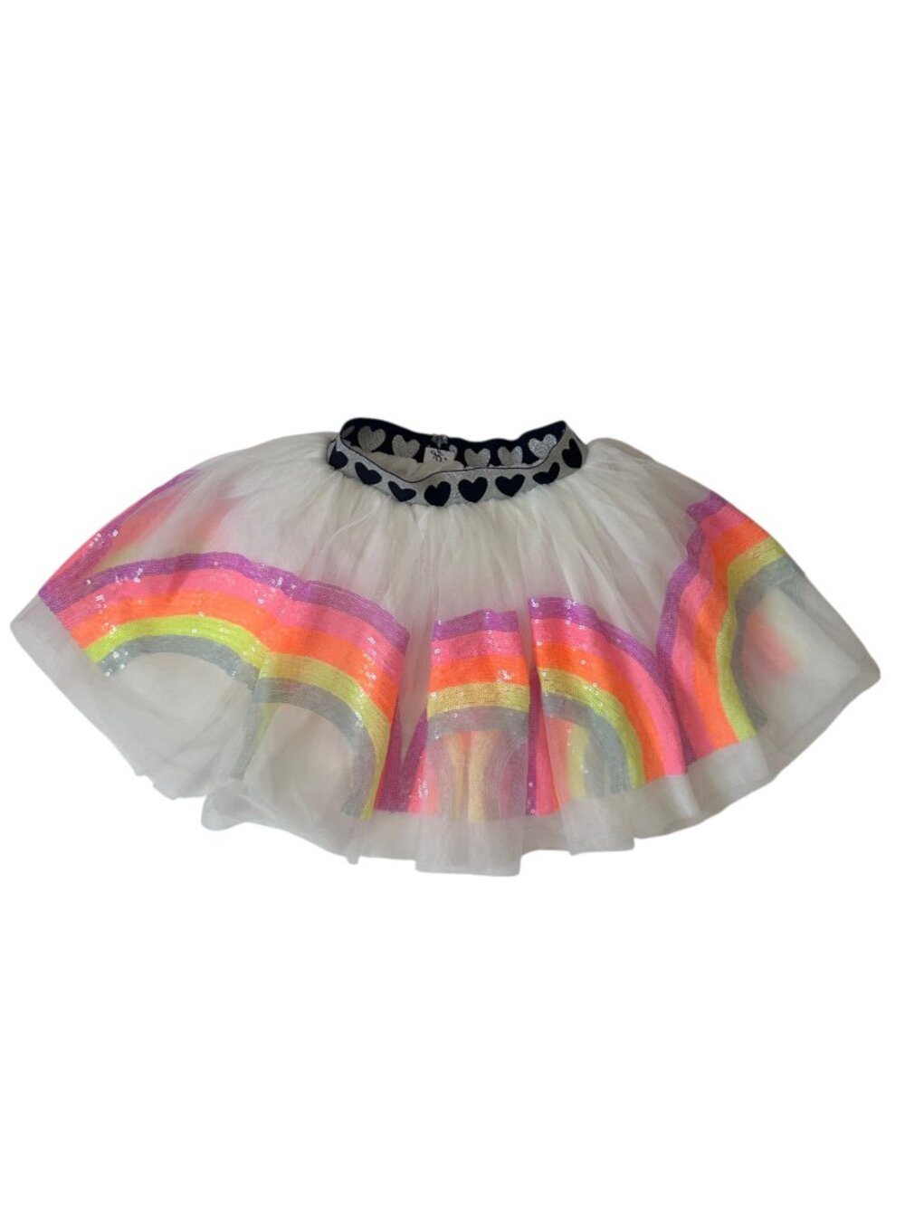 Lola + The Boys Girls Rainbow Sequin Tutu Skirt Size 6 (Fits Like 4) - Picture 2 of 2